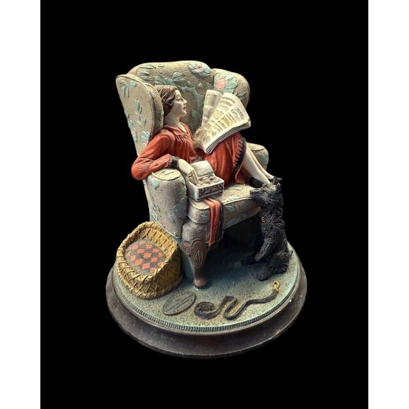 Norman Rockwell Sitting Pretty Figurine Beautiful Dreamers 1991 Rhodes Studio - Picture 2 of 8